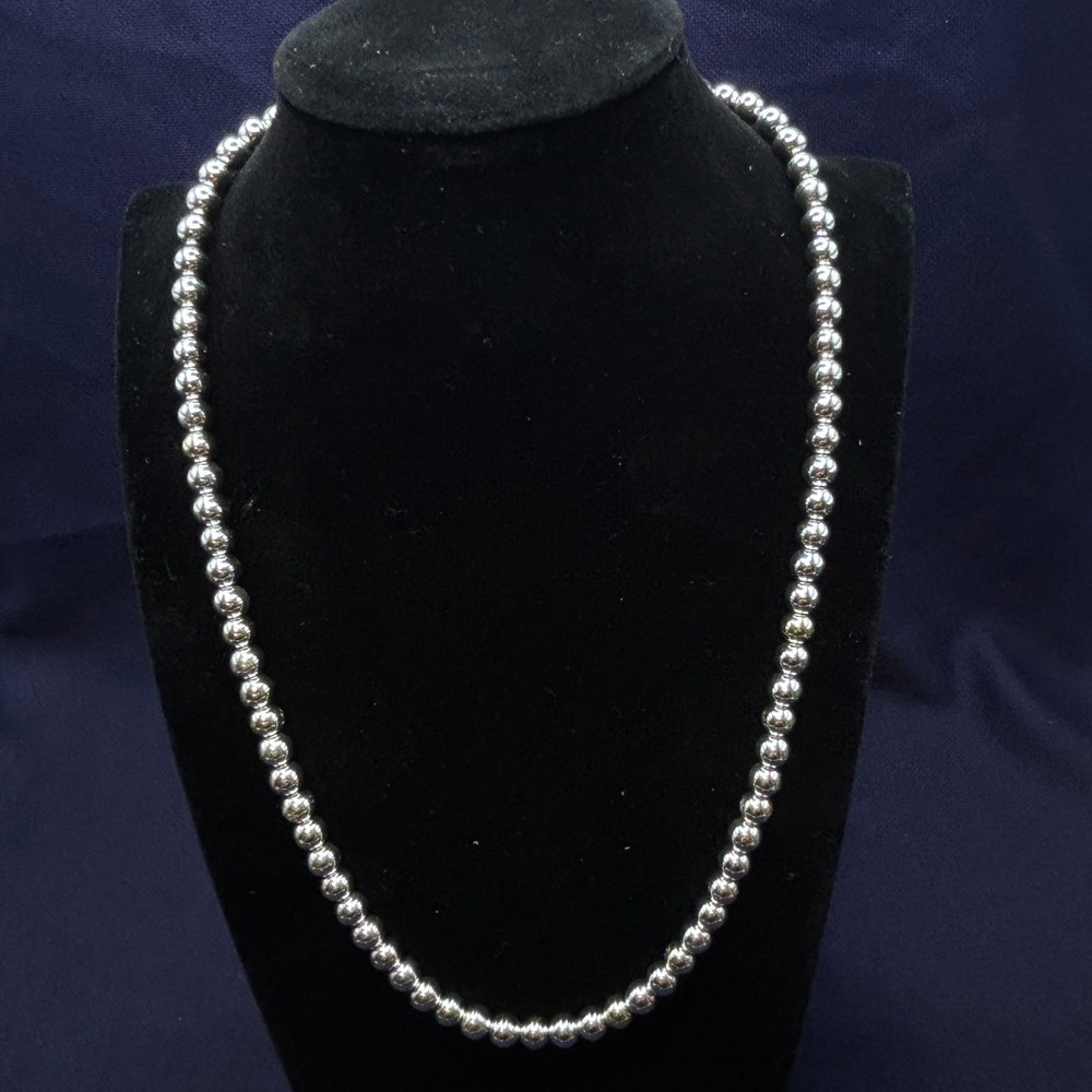 Napier Silver Beaded 19" Necklace